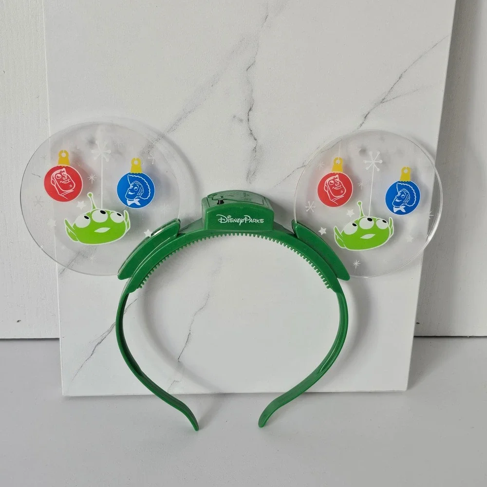 Disney Parks Toy Story Alien Rex Woody Christmas Holiday Light Up‎ Ears Headband